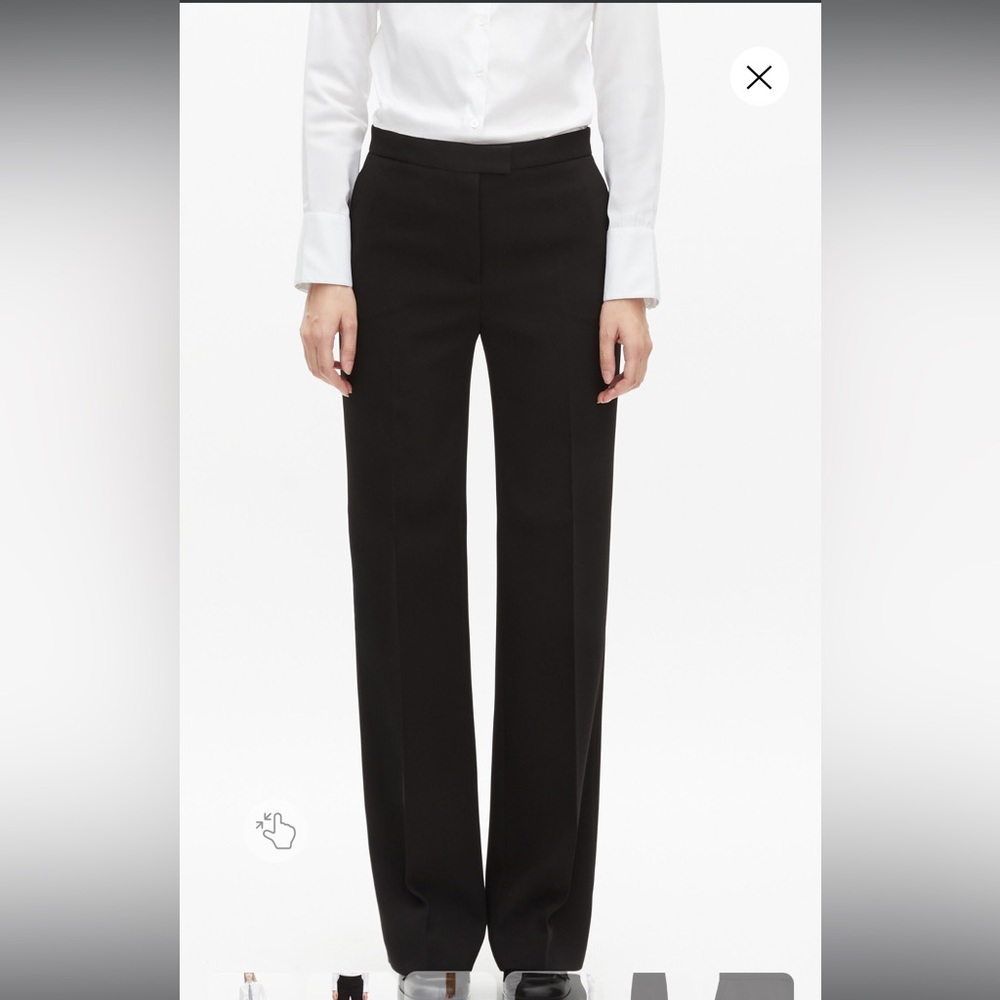 The kooples BLACK STRAIGHT-CUT CREPE TAILORED PANT